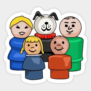 Our Nostalgic Little Family Sticker